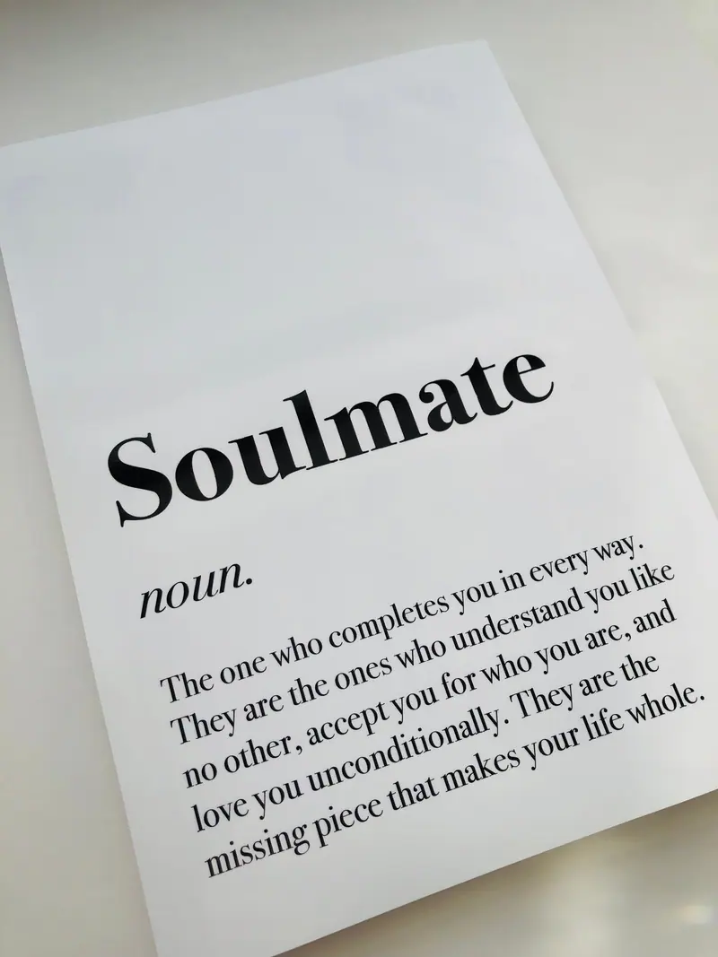Soulmate, Defined print by Simply E: Soulmate (noun): the one who completes you in every way…